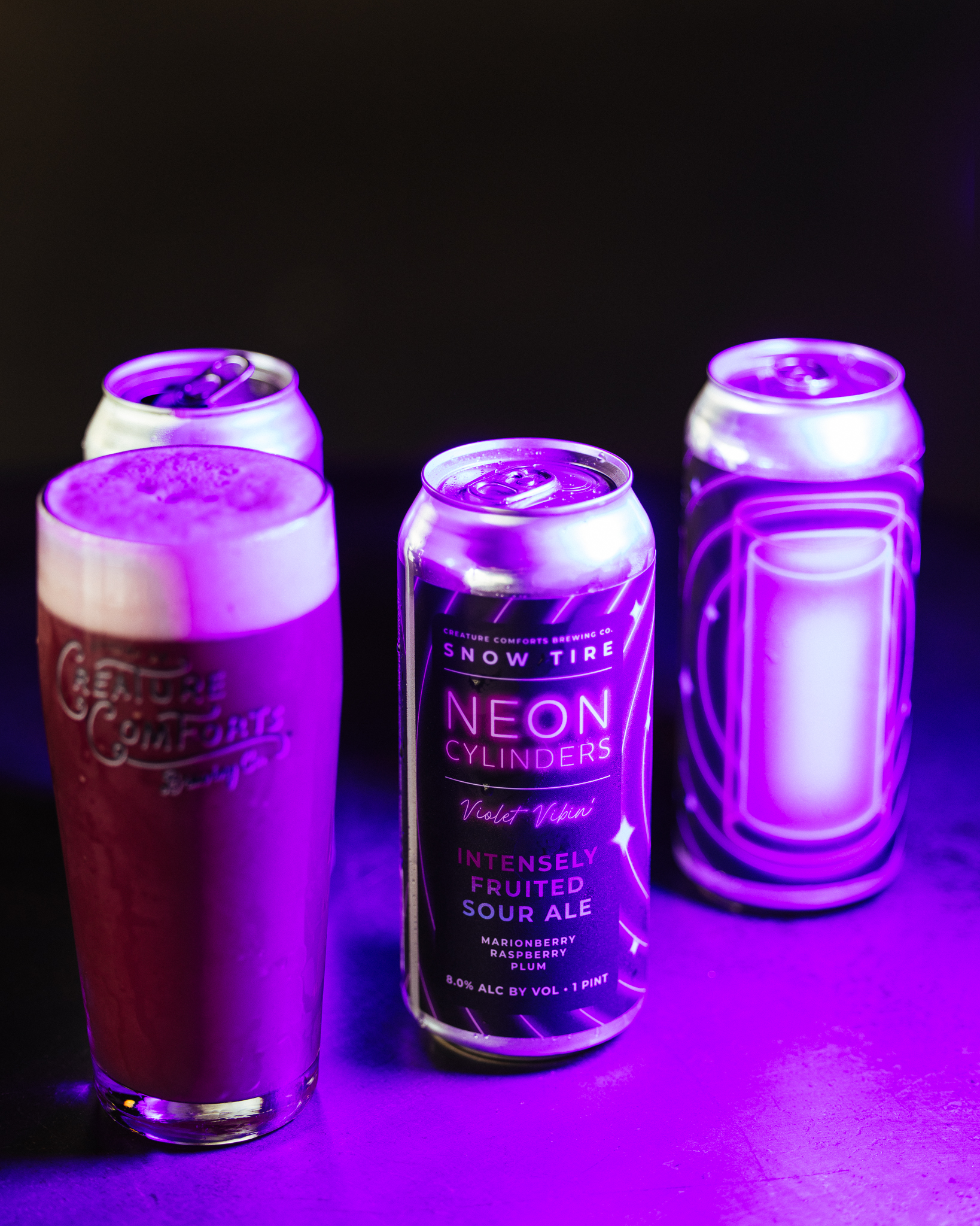 Neon Cylinders: Violet Vibin’