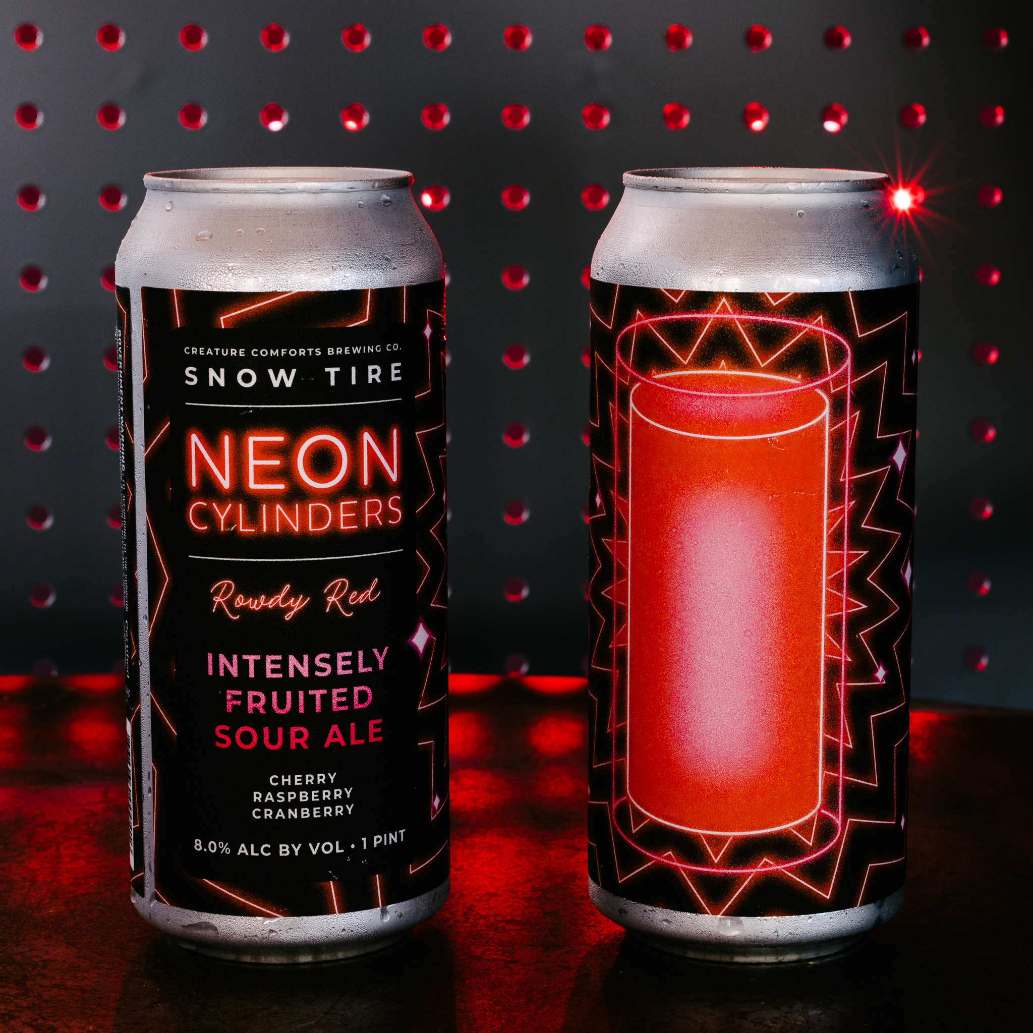 Neon Cylinders: Rowdy Red