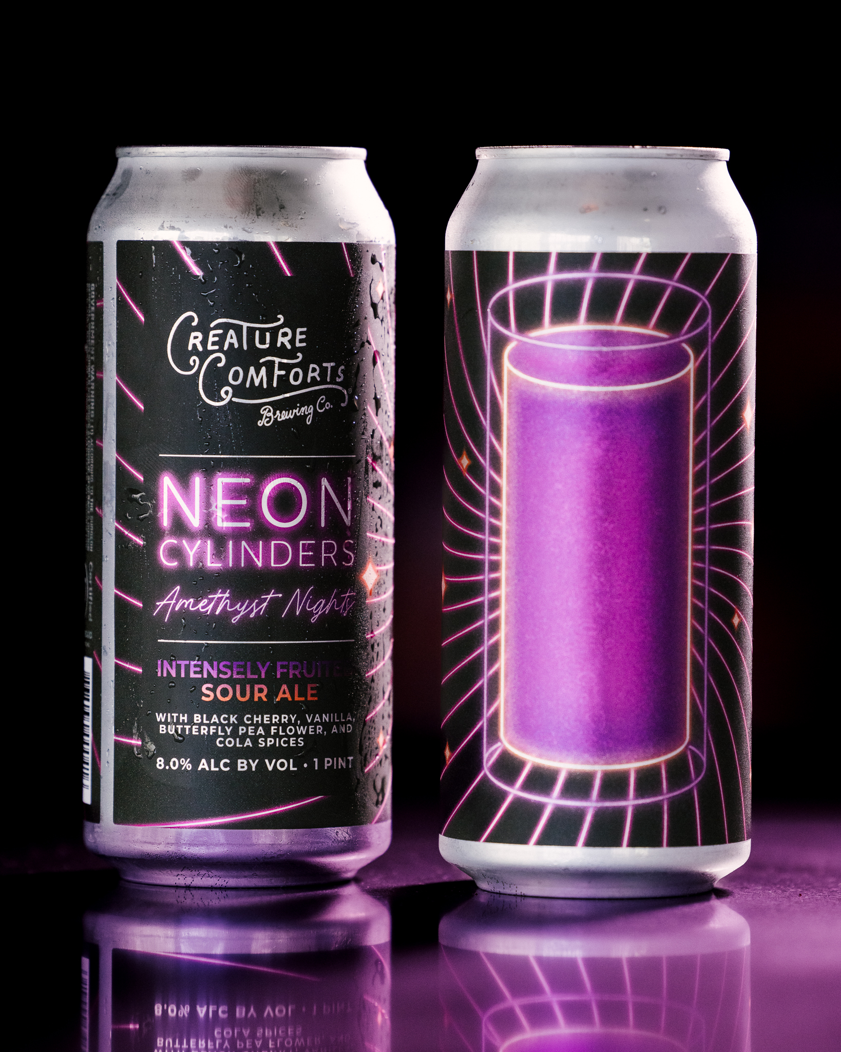 Neon Cylinders: Amethyst Nights