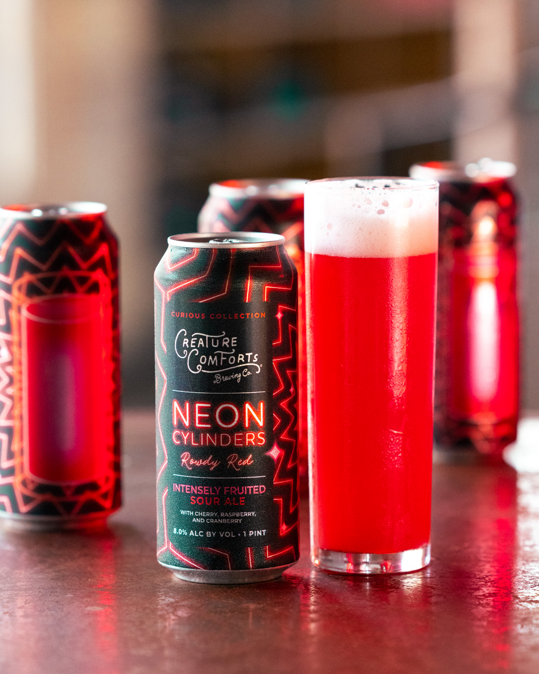 Neon Cylinders: Rowdy Red
