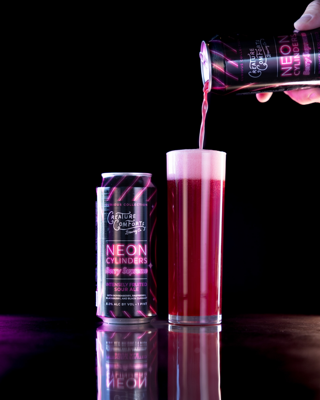 Neon Cylinders: Berry Supreme